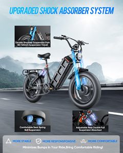 Eahora Juliet 3 1000W Double Moteur 48V 60Ah Grande Capacité Acier pour Trajets Urbains et Livraisons Vélo Électrique Tout-Terrain - Product Image 5