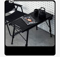 Table de camping pliable multifonctionnelle populaire en acier au carbone, avec une forte capacité de charge, pour le camping en plein air