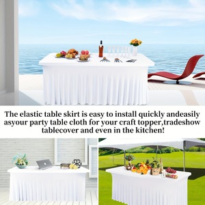 <span class=keywords><strong>Nappe</strong></span> de table carrée en polyester réutilisable, écologique et personnalisable, 4FT, 6FT, 8FT, pour événements, mariages et fêtes – Vente en gros à prix abordable - Product Image 6