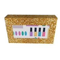 Boîte élégante en papier recyclable avec fenêtre et revêtement UV, pour vernis à ongles, huiles essentielles, crème visage, cils, finition mate gaufrée
