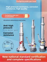 Nosel Selang Pemadam Kebakaran 65mm Ulir Dalam Jet Lurus Konektor Selang Air Pertanian Katup On-Off 2,5 Inci