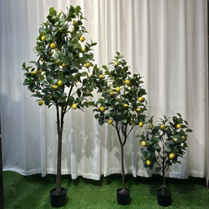Arbre de citron artificiel durable de haute qualité en mousse, aspect réaliste et naturel, moderne, pour la maison, le jardin, l'intérieur/l'extérieur, les fêtes, Noël - Product Image 4