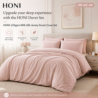 HONI Fabricants professionnels de tissus tissés en polyester, housse de couette classique confortable pour lit queen size, ensemble de literie pour usage domestique