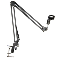 Support de microphone de table NB-35, support de microphone de bureau pliable et réglable, vis 1/4 à 3/8 pour S