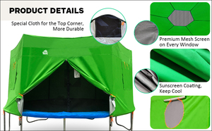 Cubierta Impermeable para Trampolín de 14 pies, <span class=keywords><strong>Protector</strong></span> de Trampolín Resistente a los Rayos UV - Product Image 5