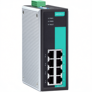 Switch Gigabit No Administrado Moxa EDS-G308-T, Switch Ethernet Industrial de 8 Puertos - Product Image 2