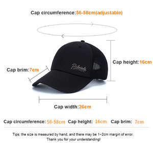 Gorra de béisbol de malla con protección solar al por mayor para hombre y mujer, de secado rápido, transpirable, deportiva, para exteriores, tipo trucker con logo 3D - Product Image 1