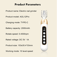 Lime à ongles électrique rechargeable portable, 10 vitesses, sans fil, perceuse à ongles, manucure, pédicure, usage domestique et professionnel, étiquette privée personnalisée