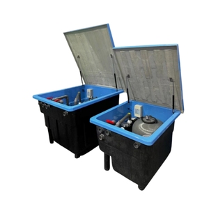 Système de <span class=keywords><strong>filtration</strong></span> intégré pour <span class=keywords><strong>piscine</strong></span> creusée, filtre à sable et pompe en fibre de verre avec armoire de rangement - Product Image 1