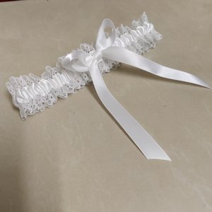 Jarretière de mariée en satin bleu-<span class=keywords><strong>gris</strong></span> pas chère avec nœud décoratif, ceinture de jambe, accessoire cadeau pour demoiselles d'honneur et invitées, fournitures de mariage - Product Image 2