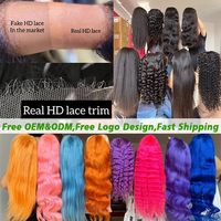 Perruques Lace Front en Cheveux Humains Naturels Sans Colle 13*4 Cheveux Brésiliens Bruts Ondulés Pré-Pluckés Perruques Frontales HD pour Femmes Noires