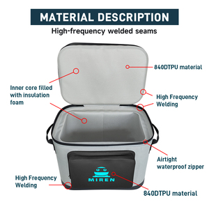 Tùy Chỉnh Túi Nước Đá Ngoài Trời Tủ Lạnh Túi Xách Tay TPU Cách Điện Túi Cắm Trại Ba Chiều Không Thấm Nước Xô Đá Túi - Product Image 6