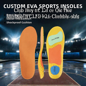 Semelles intérieures de chaussures personnalisées en PU de haute qualité pour OEM, antichoc, anti-transpiration, pour chaussures de basketball - Product Image 2