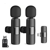 Microphone Lavalier sans fil pour téléphones, micro à clipser sur revers pour podcast, interview, vlogging, vidéo