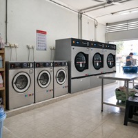 Ensemble d'équipements de blanchisserie commerciale : Lave-linge à chargement frontal et sèche-linge pour laverie automatique, hôtel, appartement et usage en libre-service