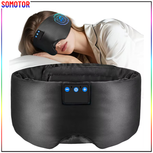 Maschera per Dormire Lussuosa in <span class=keywords><strong>Seta</strong></span> Morbida con Cuffie Bluetooth 5.4 per Chi Dorme di Lato, Maschera Oculare Oscurante per il Sonno - Product Image 1
