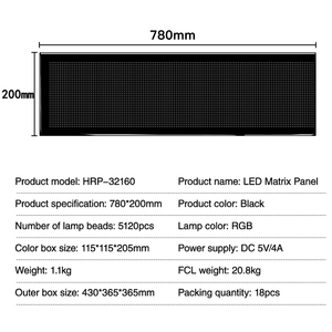 37 "x 8" lập trình LED Scrolling Đăng với ứng dụng, quảng cáo linh hoạt Màn hình LED, tùy chỉnh tin nhắn bảng hiển thị cho cửa hàng xe - Product Image 6