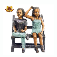 Precio más bajo de fábrica, decoración de arte promocional, tamaño real, bronce, niño desnudo, escultura desnuda, estatua para niños