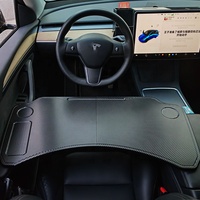 FRINS luxe pliable PC ordinateur portable plateau bureau avant voiture plateau Table pour Tesla modèle Y modèle 3 travail voyage manger déjeuner