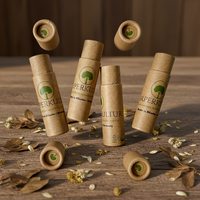 Tubes de baume à lèvres recyclés emballage de cylindre de déodorant boîte ronde de baume à lèvres écologique cosmétiques tube de carton de papier doublé de cire