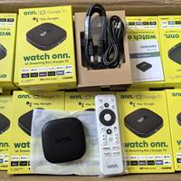 Boîtier TV intelligent Onn Android 14 4K Quad Core avec Wi-Fi double bande, 2 Go de RAM, télécommande vocale, lecteur multimédia en streaming et Ethernet