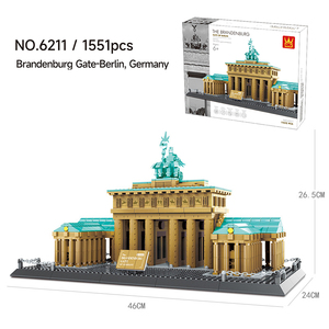 Bloques de Construcción de Plástico ABS de Partículas Pequeñas, Arquitectura Famosa, Puerta de Brandenburgo de Berlín, Alemania, Juguetes Educativos, 1551 Piezas - Product Image 4