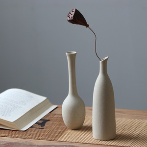 Vases décoratifs en céramique en gros – Ornements modernes en poterie rustique, brûlés, pour la maison, le gîte, le mariage, style zen chinois - Product Image 3