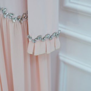Nouvelle Robe Modeste 2026 avec Grand Volant à Volants, Chaîne de Taille en Cristal, Robe de Soirée É<span class=keywords><strong>l</strong></span>égante, Abaya à Nouer au Dos pour Femme Musulmane - Product Image 6