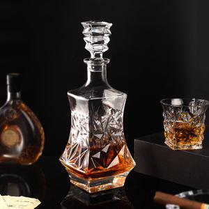 NOVARE Nouveau Design Ensemble de Verres à <span class=keywords><strong>Vin</strong></span> en Cristal Sans Plomb Style Européen Carafe à Whisky Transparente Créative Capacité 900ml Certifiée - Product Image 2