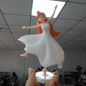 Homesun, recién llegado, bailarina de <span class=keywords><strong>ballet</strong></span> con falda blanca, Topper de pastel, muñecas decorativas, regalos de feliz cumpleaños, suministros para hornear - Product Image 2