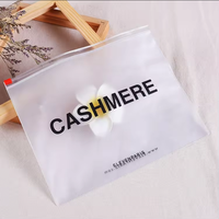 imprimé personnalisé bijoux en PVC transparent sac en plastique givré t-shirt emballage sacs à glissière pour vêtements
