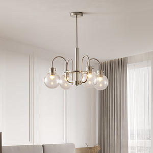 Lampe de chambre à coucher vintage nordique créative en fer style Wabi-Sabi, lustre rétro minimaliste LED blanc chaud réglable - Product Image 6