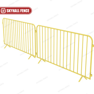 Barreras de seguridad y control de multitudes extraíbles galvanizadas con recubrimiento en polvo amarillo - Product Image 1