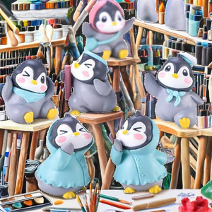 Figurines de pingouins en résine PVC, miniatures, décorations de jardin pour Noël et l'hiver, pour décorations extérieures - Product Image 3