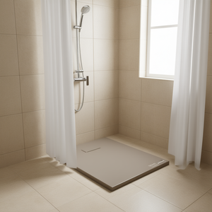 Base de Ducha Rectangular Marrón SMC de 39.4x27.6 Pulgadas, Lista para Azulejos, con Drenaje Central - Product Image 2