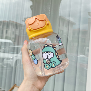 Bouteille d'<span class=keywords><strong>eau</strong></span> avec couvercle d'ours mignon, belles lunettes brillantes d'été, bouteille d'<span class=keywords><strong>eau</strong></span> en paille d'ours - Product Image 5