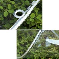 Bâche en PVC transparente avec œillets enduit motif housse de pluie pour balcon et voiture tente extérieure étanche et étanche