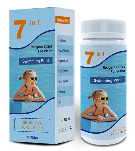 Новый продукт тест воды strips7 параметры плавательный бассейн спа воды тест-полоски