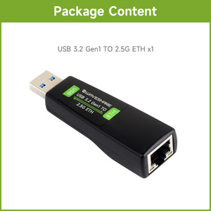 Convertisseur de port Ethernet USB 3.2 Gen1 vers 2.5G ETH Waveshare, réseau haute vitesse, sans pilote, compatible Windows, macOS, Linux - Product Image 2