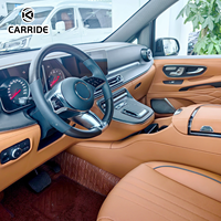 Kit de conversion intérieur de voiture de luxe Carride VIP portable, style classique, en alliage d'aluminium, pour Vito W447 V260, avec cuir orange