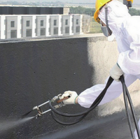 Matériau de revêtement imperméable à l'eau Bitume Caoutchouc Asphalte Pulvérisation de liquide Design moderne Extérieur à deux composants à réglage rapide