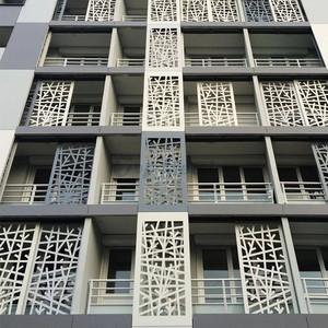 Écran de découpe Laser en aluminium moderne perforé moucharabih façade extérieure - Product Image 3