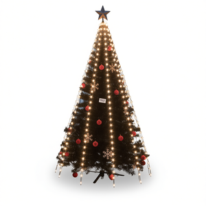 Christmas <b>Tree</b> Net <b>Lights</b> 98.4 In Cold White <b>LED</b> Christmas <b>Tree</b> <b>Lighting</b> - Product Image 1