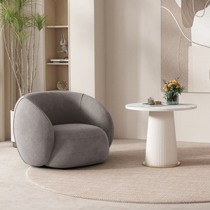 Modern Simple Boucle Lounge Leisure Relax Accent <b>Arm</b> <b>Chair</b> Upholster Modern Luxury <b>Single</b> Sofa Living Room Armchair - Product Image 5