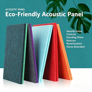 Panel <span class=keywords><strong>Acústico</strong></span> de Fibra de Poliéster de Color Personalizado de Fábrica, Panel Absorbente de Sonido Ignífugo de Alto NRC - Product Image 5