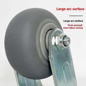 Silencioso 4/5/6/8-Inch Heavy-Duty pequeno carrinho de borracha giratória rodas do leito Trailer rodízios com embalagem da caixa TPR - Product Image 2