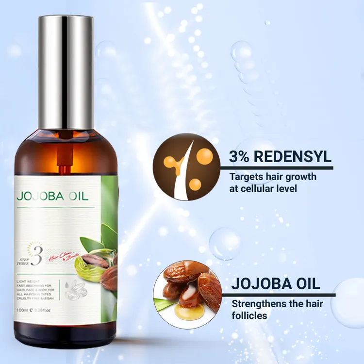 Échantillon gratuit d'huile de romarin et de jojoba hydratante naturelle pour la croissance des cheveux