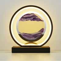 Sablier Quicksand dynamique mobile 3D rapide cinétique coulant sable décoration Art peinture photo LED lampe de Table veilleuse