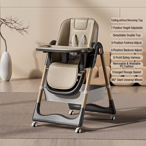 Chaise haute à bascule <span class=keywords><strong>pour</strong></span> bébé, multifonctionnelle, pliable, chaise haute <span class=keywords><strong>pour</strong></span> manger, hauteur réglable, chaise d'alimentation <span class=keywords><strong>pour</strong></span> bébé avec plateau - Product Image 6