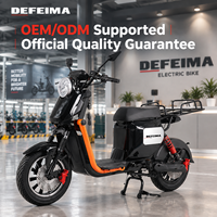 Moto électrique de livraison longue portée U2, batterie lithium 48V, scooter avec porte-bagages arrière robuste pour livraison de colis